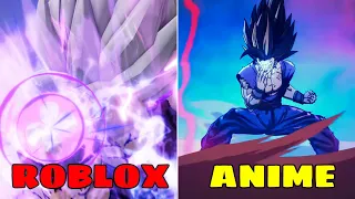 Gohan's Moves in Z Battlegrounds vs Anime