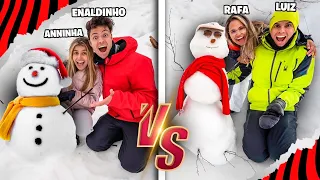 O CASAL QUE FIZER O MELHOR BONECO DE NEVE, VENCE! COM RAFA E LUIZ