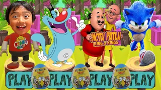 Tag with Ryan vs Motu Patlu Run vs Movie Sonic Dash vs Oggy and the Cockroaches - Run Gameplay