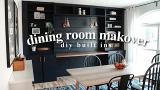EXTREME DINING ROOM MAKEOVER | DIY Built Ins + Desk