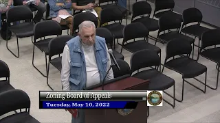 Zoning Board of Appeals Mtg. 5-10-22