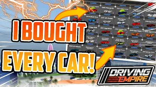 I Bought Every Car In Driving Empire!! | Driving Empire | Roblox