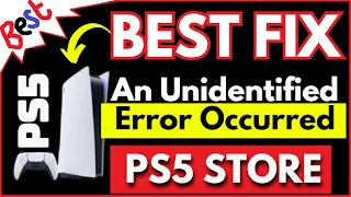 An Unidentified Error Occurred PS5 PS Plus