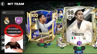 Bellingham de 💯 (100) OVR!!!! + Geamănul lui Nesta la Echipă 😱😱💀.                !Hala Madrid!