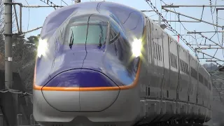 東北新幹線 E8系つばさの試運転が凄い! 高速通過・本線停車離合など Series E8 Shinkansen test run