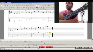 Aprende la escala Árabe en la Guitarra (Do) con partitura y tablatura