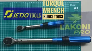 Kunci momen / torsi / torque Jetjo Tools (lakoni pro), review pemakaian akurasi