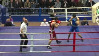 BOXING საქართველო VS რუსეთი (81kg) RED Kiziria Iago GEO VS BLUE Radjabov Radjab RUS RED - WP 3:2.