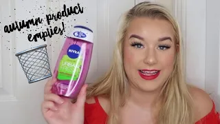 HUGE AUTUMN BEAUTY PRODUCT EMPTIES - WOULD I BUY AGAIN? | AMBER HOWE