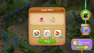 Gardenscapes 1444 Level - 18 moves - NO BooSTERS