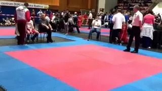 Csehországi ellenfelem. Kick-Light Junior -57kg negyed döntő. Slovakia Open Europa Cup