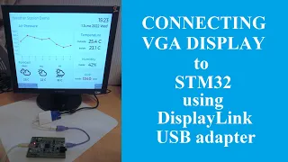 Drawing LVGL GUI at the VGA display using DisplayLink and STM32