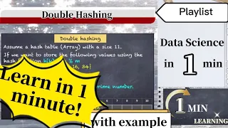 Double Hashing explained in 1 minute - Part 4 Hashing in Data structure