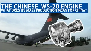 What does the mass production of the domestically-produced WS-20 engine mean for China?