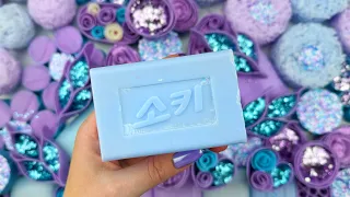 ASMR★Сrunching sounds★(4K)★Soap boxes with foam★Cutting cubes★Crushing dry soap forms★