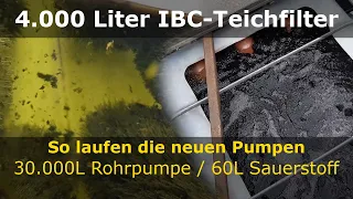 So arbeitet der Filter mit der neuen 30.000L OSAGA und der 60L HiBlow | Koiteich-Blog #29