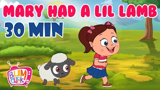 Mary Had A Little Lamb Poem | 30 Min Non - Stop | Nursery Rhymes & Kids Songs | Bumcheek TV