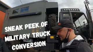 Day in the Life - Military Truck Conversion Peek while Tiny Home Stay