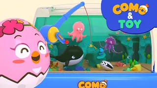 Como | Aquarium Fishing 2 | Learn colors and words | Cartoon video for kids | Como Kids TV