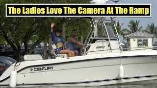 Ladies Love The Camera at the Ramp | Miami Boat Ramps | Broncos Guru | Wavy Boats