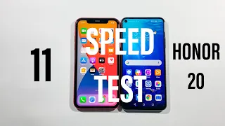 Iphone 11 vs Honor 20 Comparison Speed Test