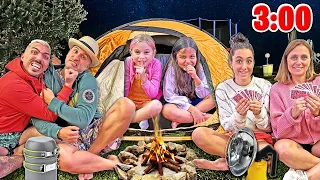 ULTIMO CHE ESCE DALLA TENDA ALLE 3 DI NOTTE VINCE CON MAMMA CINZIA E I NOSTRI AMICI STEFANO E ILARY!