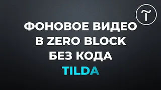 Фоновое видео в Zero Block Tilda без кода итог