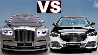 2022 Rolls Royce Phantom vs Mercedes Maybach S Class (2022) $457k, $203k! Ultra-luxurious sedan cars