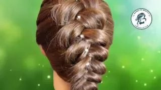 Коса навыворот. Французская объемная косаKos turvy. French braid volume