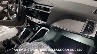 JAGUAR ALL ELECTRIC I PACE EMERGENCY HOOD RELEASE