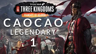 New CAO CAO Mandate of Heaven DLC Campaign | Legendary Records | Part 1 | Total War Three Kingdoms