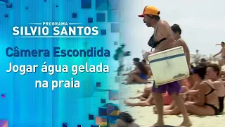 Jogar água gelada na praia | Câmeras Escondidas (09/11/22)