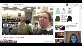 Lets React To Crazy Chick Flips Out in Barnes & Noble!