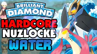 Pokemon Brilliant Diamond Hardcore Nuzlocke But I Can ONLY Use WATER TYPES!