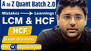 Common Mistakes in Life ! Highest Common Factor - HCF ! LCM & HCF ! Number system | ABHINAY SHARMA