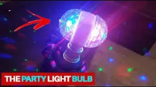 The Original DISCO PARTY Light Bulb - Motorized Multicolor Strobe Ball LED Rotating Party Light
