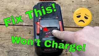 Milwaukee Battery Won't Charge (How to Fix!) #milwaukee #diy #battery