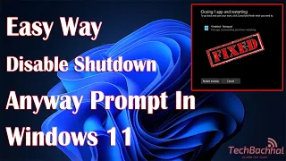 Disable Shutdown Anyway Prompt In Windows 11 - How To