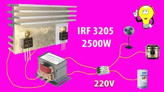 How to make a simple inverter 2500W, Microwave transformer, creative prodigy #97