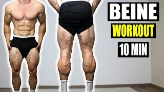 10 Minuten Beine + Waden Workout für Zuhause | Sascha Huber - Beintraining Extrem