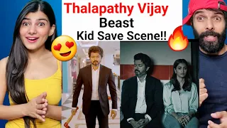 Beast Mass Kid Save Scene Reaction | Thalapathy Vijay  Reaction !!
