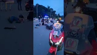 Motorcycle Collision Accident at Provident Cogeo, Antipolo #shorts #kasafetyko #safetymotovlog