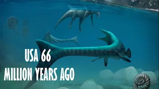 What sea monsters lived in the middle of North America?