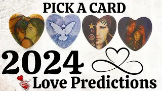 PICK A CARD 🔮 2024 LOVE PREDICTIONS 🎆 What’s To Come In LOVE For 2024 🎉