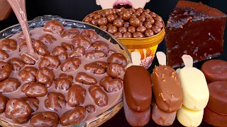 ASMR BIG CHOCOLATE BALLS CAKE MALTESERS MAGNUM ICE CREAM NUTELLA DESSERT MUKBANG 먹방咀嚼音 EATING SOUNDS