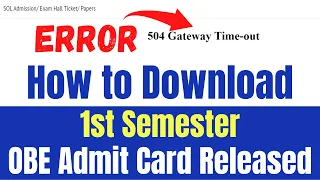 DU SOL 1st Semester Admit Card Released | How to Download? | OBE March 2022 | SOL Reporter.