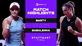 Ash Barty vs. Aryna Sabalenka | 2021 Stuttgart Final | WTA Match Highlights