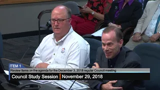 Council Study Session - 11/29/2018