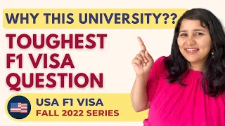 Why did you choose this University - Best Answer | USA F1 visa interview Fall 2023 | Dos ✅ & Donts ❌