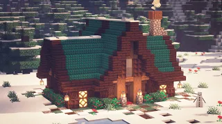 Minecraft | How to Build a Winter Cabin | Winter Cottage